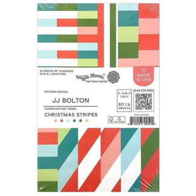 Waffle Flower Christmas Stripes Designpapier - Paper Pad